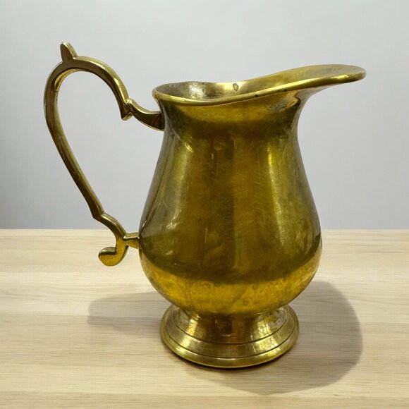 Vintage Electro Plated Nickel Silver Creamer Small Pitcher Stamped India Natural - Picture 1 of 7